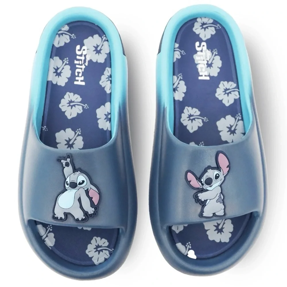 New Disney Stitch Slide Sandals Mens 13 Ombré Summer Pool Beach Vacation Lilo